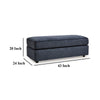 Ashley Alfie Oversized Ottoman Bench Blue Polyester 43 Inch Rectangular BM332292