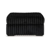 Ashley Addy Oversized Square Ottoman Black Jumbo Corduroy Polyester 39 Inch BM332293