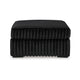 Ashley Addy Oversized Square Ottoman Black Jumbo Corduroy Polyester 39 Inch BM332293