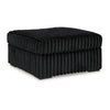 Ashley Addy Oversized Square Ottoman, Black Jumbo Corduroy Polyester, 39 Inch