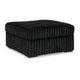 Ashley Addy Oversized Square Ottoman, Black Jumbo Corduroy Polyester, 39 Inch