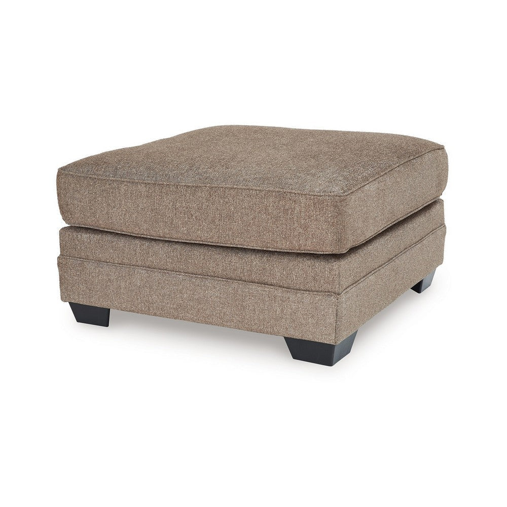 Ashley Sylvie Oversized Square Ottoman Foam Nutmeg Brown Polyester 37 Inch BM332295