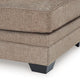 Ashley Sylvie Oversized Square Ottoman Foam Nutmeg Brown Polyester 37 Inch BM332295