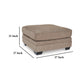 Ashley Sylvie Oversized Square Ottoman Foam Nutmeg Brown Polyester 37 Inch BM332295