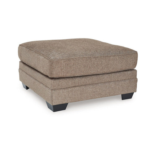 Ashley Sylvie Oversized Square Ottoman, Foam Nutmeg Brown Polyester, 37 Inch