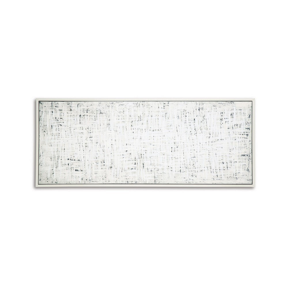 Ashley Axon Wall Art Decor Distressed Gray Framed Painting Canvas 24 x 60 BM332300