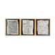Ashley Salina Wall Art Decor Set of 3 Black Beige Abstract Framed 20x24 BM332306