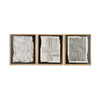 Ashley Salina Wall Art Decor Set of 3, Black Beige Abstract Framed, 20x24