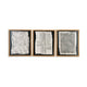 Ashley Salina Wall Art Decor Set of 3, Black Beige Abstract Framed, 20x24