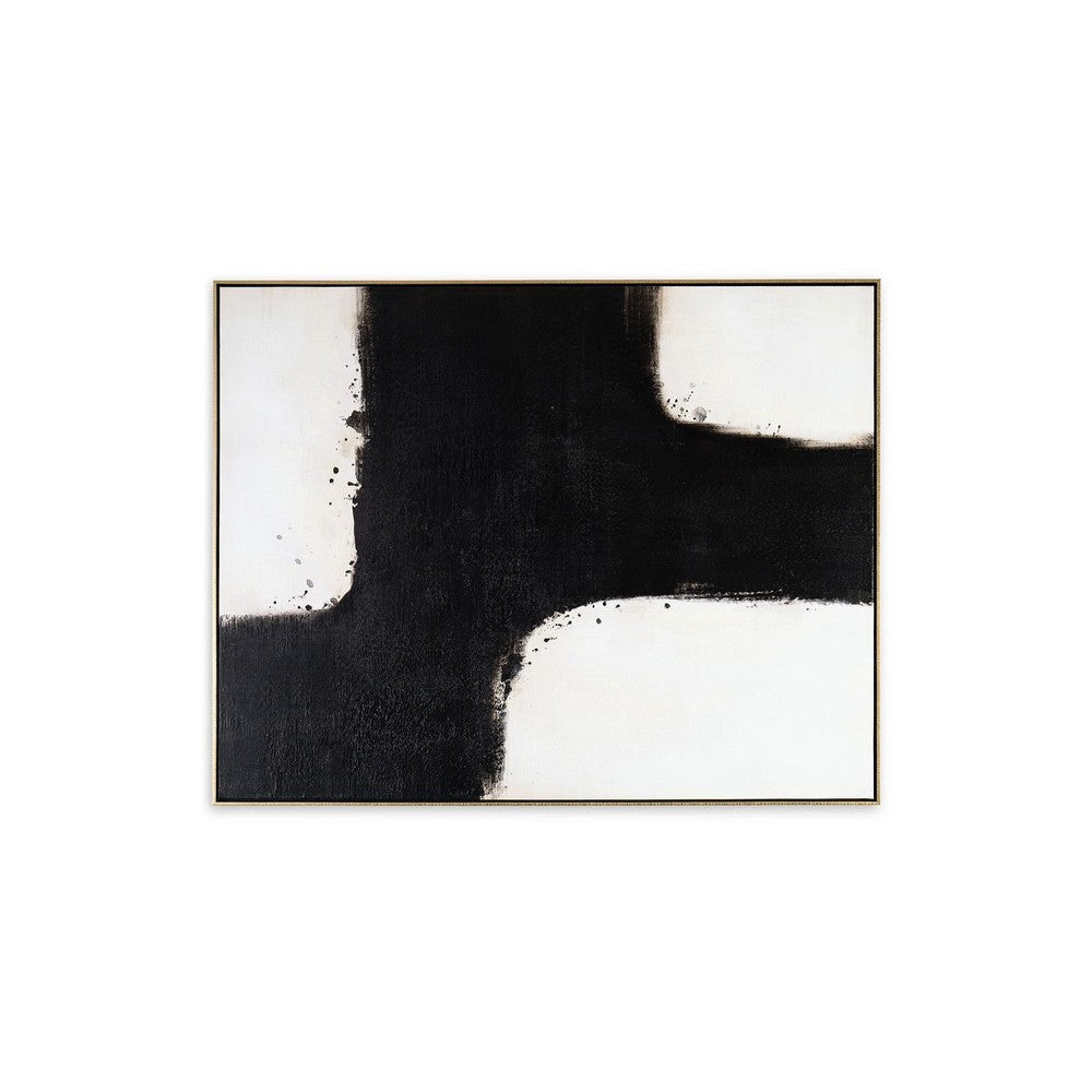 Ashley Leila Wall Art Decor Black and White Minimalist Framed Canvas 39x50 BM332307