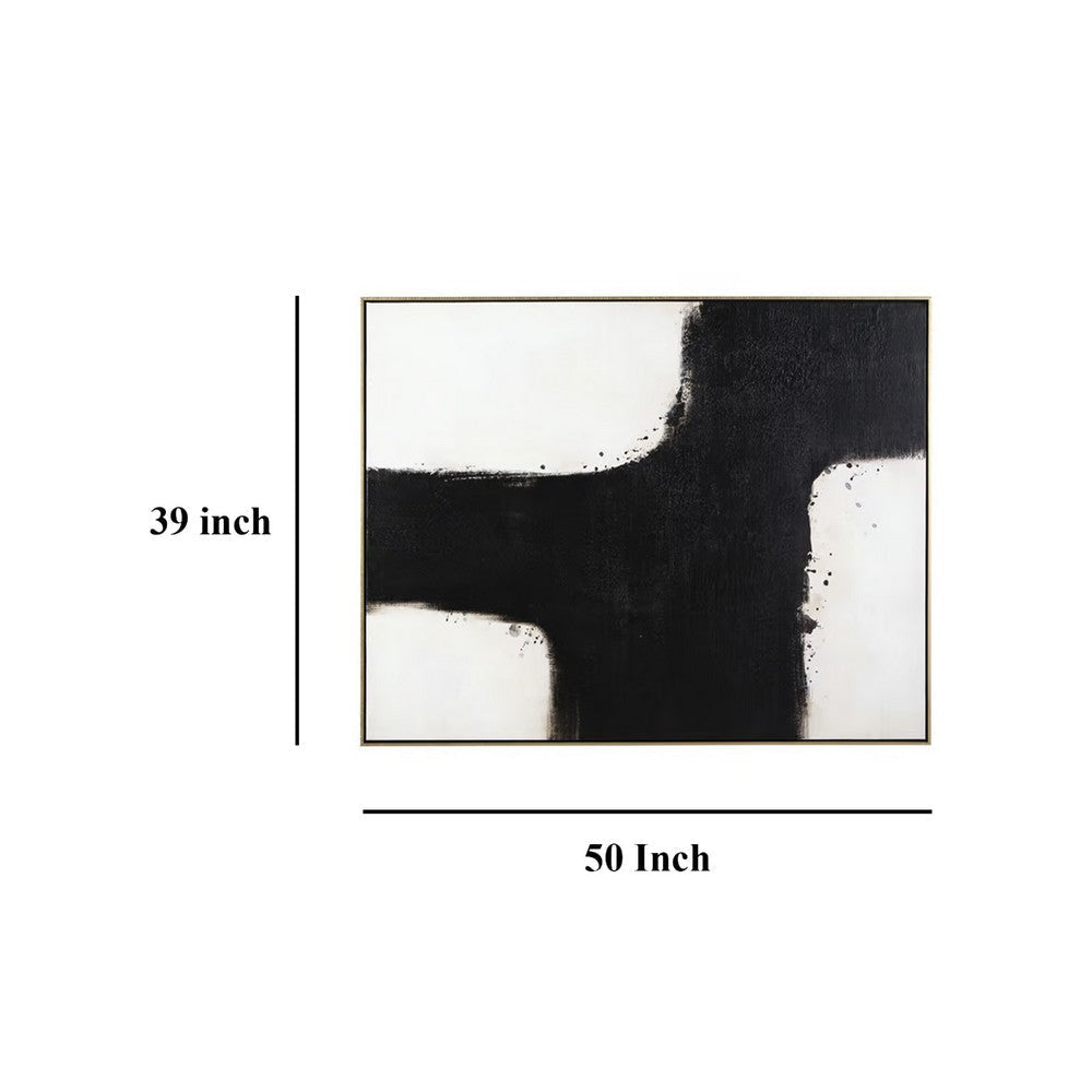 Ashley Leila Wall Art Decor Black and White Minimalist Framed Canvas 39x50 BM332307