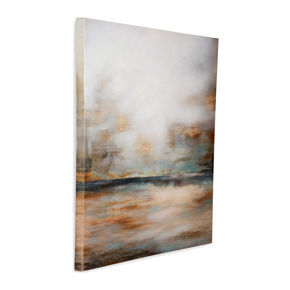 Ashley Lipa Wall Art 35x35 Square Framed Abstract Landscape Gray Brown BM332310