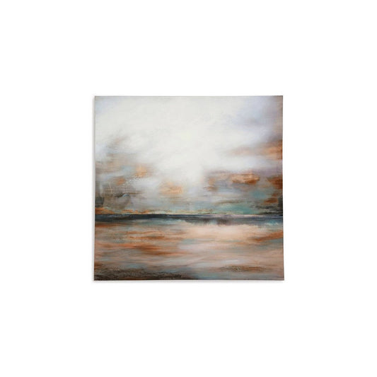 Ashley Lipa Wall Art, 35x35 Square Framed Abstract Landscape, Gray Brown
