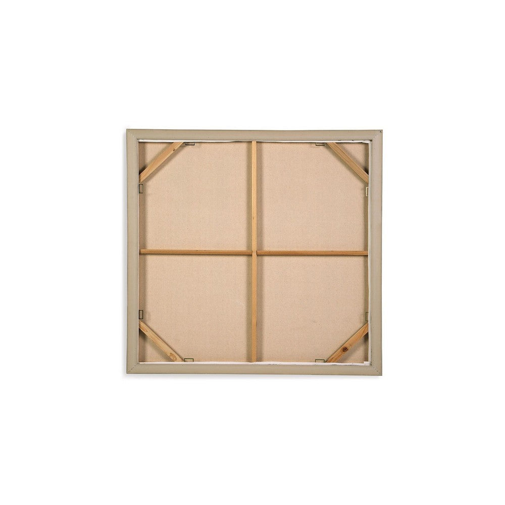 Ashley Lipa Wall Art 35x35 Square Framed Abstract Landscape Gray Brown BM332310