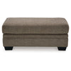 Ashley Ead Rectangular Ottoman Bench Nutmeg Brown Polyester 24x44 Inch BM332311
