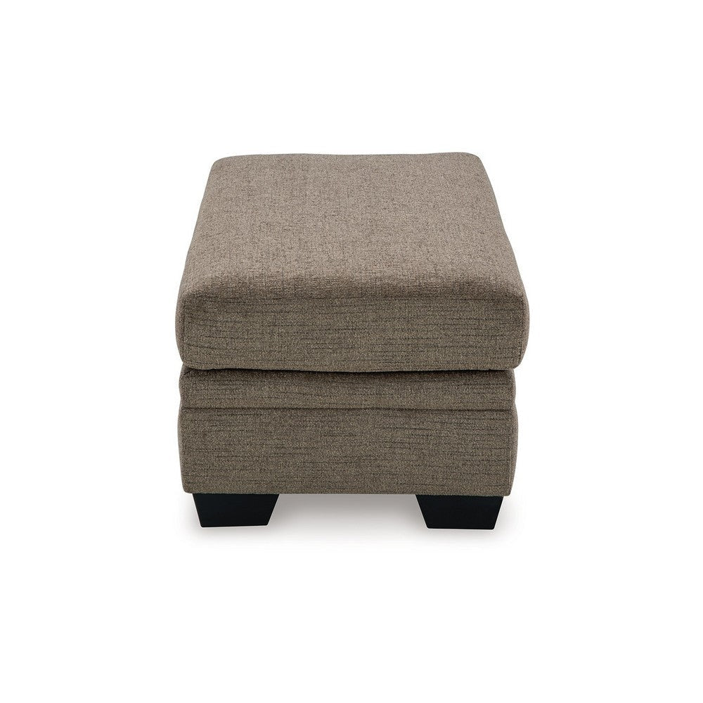 Ashley Ead Rectangular Ottoman Bench Nutmeg Brown Polyester 24x44 Inch BM332311