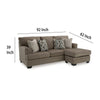 Ashley Ead L Sofa Chaise Sectional w Pillows Nutmeg Brown Polyester 92 Inch BM332312