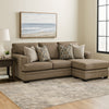 Ashley Ead L Sofa Chaise Sectional w Pillows Nutmeg Brown Polyester 92 Inch BM332312
