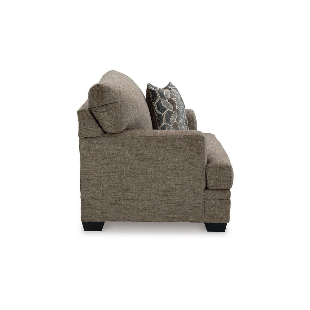 Ashley Ead Oversized Accent Chair 1 Throw Pillow Nutmeg Brown Polyester BM332313