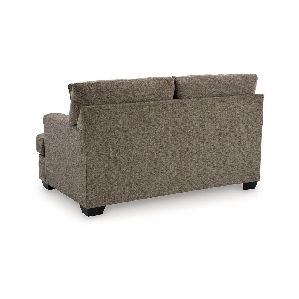 Ashley Ead Loveseat 4 Accent Throw Pillows Nutmeg Brown Polyester 67 Inch BM332315
