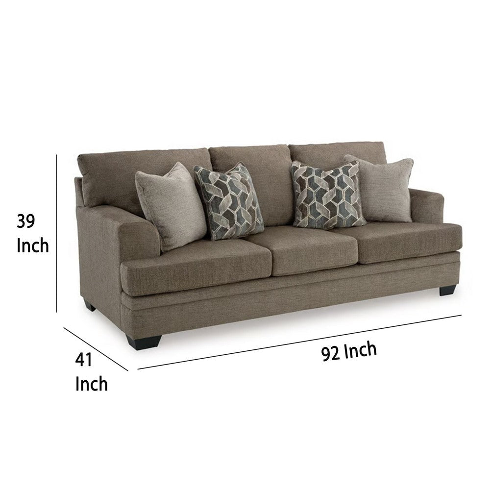 Ashley Ead Sofa 4 Accent Throw Pillows Foam Nutmeg Brown Polyester 92 Inch BM332316