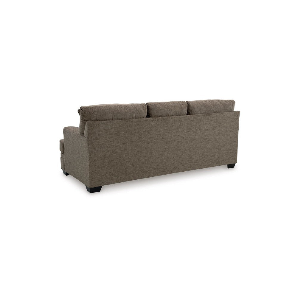 Ashley Ead Queen Size Sofa Sleeper 4 Accent Pillows Nutmeg Brown Polyester BM332317