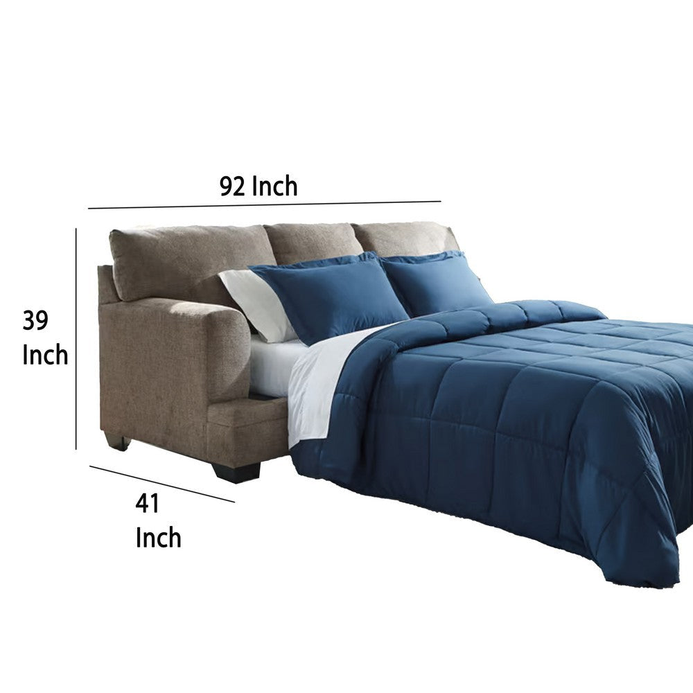 Ashley Ead Queen Size Sofa Sleeper 4 Accent Pillows Nutmeg Brown Polyester BM332317