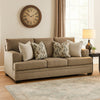 Ashley Ead Queen Size Sofa Sleeper 4 Accent Pillows Nutmeg Brown Polyester BM332317