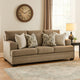 Ashley Ead Queen Size Sofa Sleeper 4 Accent Pillows Nutmeg Brown Polyester BM332317