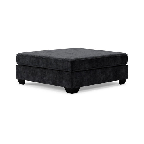 Ashley Lavie Square Oversized Accent Ottoman, Charcoal Gray Polyester 51 Inch