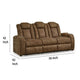 Ashley Alexy Power Recliner Sofa USB Storage Brown Faux Leather 86 Inch BM332320