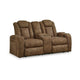 Ashley Zane Power Recliner Loveseat Adjustable Headrest Gray Faux Nubuck Suede BM332321