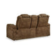 Ashley Zane Power Recliner Loveseat Adjustable Headrest Gray Faux Nubuck Suede BM332321