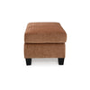 Ashley Emilia Rectangular Ottoman Bench Soft Clay Brown Polyester 24x34 Inch BM332327
