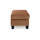 Ashley Emilia Rectangular Ottoman Bench Soft Clay Brown Polyester 24x34 Inch BM332327