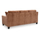 Ashley Emilia Sofa Chaise Sectional 2 Pillows Clay Brown Polyester 88 Inch BM332328