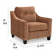 Ashley Emilia Accent Chair Flared Arms Soft Clay Brown Tufted Polyester BM332329