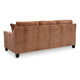 Ashley Emilia Queen Sofa Chaise Sleeper 3 Accent Pillows Brown Polyester BM332330