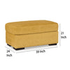 Ashley Viena Rectangular Accent Ottoman Soft Yellow Faux Velvet 24x39 Inch BM332335