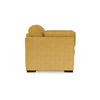 Ashley Viena Oversized Accent Chair 2 Bolster Pillows Yellow Faux Velvet BM332336