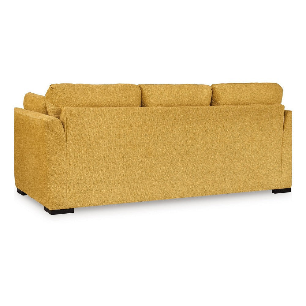 Ashley Viena Sofa 2 Accent Throw Pillows Soft Yellow Faux Velvet 92 Inch BM332338