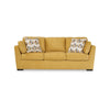 Ashley Viena Queen Sofa Sleeper 2 Accent Bolster Pillows Yellow Faux Velvet BM332339