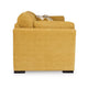 Ashley Viena Queen Sofa Sleeper 2 Accent Bolster Pillows Yellow Faux Velvet BM332339