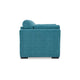 Ashley Viena Oversized Accent Chair 2 Bolster Pillows Teal Blue Faux Velvet BM332341