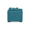 Ashley Viena Loveseat 2 Accent Throw Pillows Teal Blue Faux Velvet 68 Inch BM332342