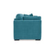 Ashley Viena Loveseat 2 Accent Throw Pillows Teal Blue Faux Velvet 68 Inch BM332342