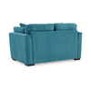 Ashley Viena Loveseat 2 Accent Throw Pillows Teal Blue Faux Velvet 68 Inch BM332342