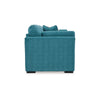 Ashley Viena Sofa with 2 Accent Throw Pillows Teal Blue Faux Velvet 94 Inch BM332343