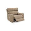 Ashley Corbin Power Recliner Chair, Adjustable, USB Port, Brown Faux Leather