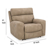 Ashley Corbin Power Recliner Chair Adjustable USB Port Brown Faux Leather BM332346